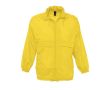 Veste coupe-vent personnalisée avec logo couleur jaune foncé