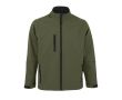 Veste soft Shell floquée avec logo couleur vert militaire