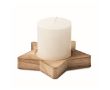 Porte-bougie personnalisée pour Noël couleur bois