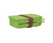 Petite boîte à repas publicitaire avec couverts couleur lime
