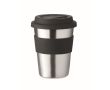 Mug take away personnalisé en acier inox couleur noir
