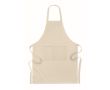 Tablier écologique avec deux poches couleur beige
