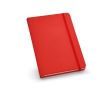 Carnet avec couverture en similicuir couleur rouge