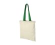 Sac en coton avec longues anses 100 g/m2 couleur vert