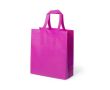 Sac résistant stratifié avec soufflet couleur fuchsia