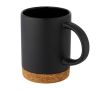 Mug pour entreprise avec base en liège couleur noir