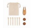 Ensemble d'accessoires de golf avec logo couleur beige