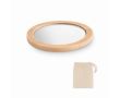 Miroir de maquillage en bambou couleur bois