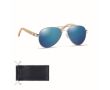 Lunettes de soleil avec branches en bambou couleur bleu