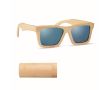 Lunettes de soleil en bambou avec étui couleur bois