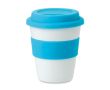 Mug de voyage personnalisé avec couvercle couleur turquoise