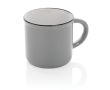 Tasse publicitaire vintage bicolore couleur gris