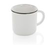Tasse publicitaire vintage bicolore couleur blanc