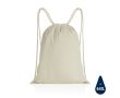 Sac à dos à cordons en coton recyclé couleur naturel