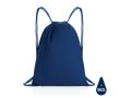 Sac à dos à cordons en coton recyclé couleur bleu
