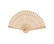 Éventail personnalisé à motifs ornementaux couleur bois