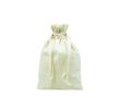 Sac en coton avec fermeture à cordon couleur beige