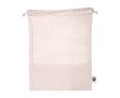Sac filet à cordon pour fruits couleur beige