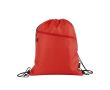 Sac cordon publicitaire en plastique recyclé couleur rouge