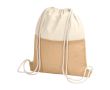 Sac à dos en coton et jute 230 g/m2 couleur beige