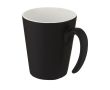 Mug publicitaire bicolore avec anse originale couleur blanc