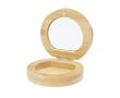 Miroir publicitaire compact en bambou couleur naturel