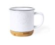 Mug en céramique avec base en liège couleur blanc