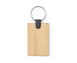 Porte-clés rectangulaire en bambou couleur naturel