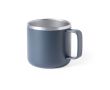 Mug publicitaire en acier et design bicolore couleur bleu marine