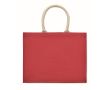 Sac cabas personnalisé ou de plage en jute couleur rouge