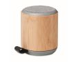 Enceinte avec boîtier en bambou et poignée couleur bois