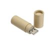 Clé USB cylindrique en carton recyclé couleur beige