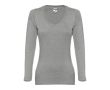 T- shirt pour femme avec manches longues couleur gris chiné