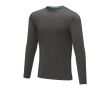 T-shirt bio à manches longues pour hommes couleur gris foncé