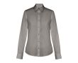 Chemise logoté à manches longues 115 g/m2 couleur gris foncé