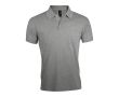 Polo en polyester et coton 200 g/m2 couleur gris chiné