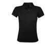 Polo femme polyester et coton 200 g/m2 couleur noir