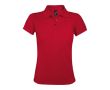Polo femme polyester et coton 200 g/m2 couleur rouge