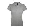 Polo femme polyester et coton 200 g/m2 couleur gris chiné