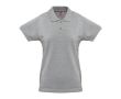 Polo pour femme en coton 100% 240 g/m2 couleur gris chiné