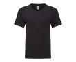 T-shirt publicitaire col en V coton 150 g/m2 couleur noir