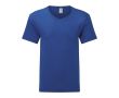 T-shirt publicitaire col en V coton 150 g/m2 couleur bleu