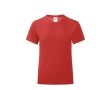 T-shirt pour petite fille coton 150 g/m2 couleur rouge