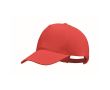 Casquette de baseball en coton bio couleur rouge