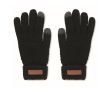 Gants tactiles de RPET couleur noir