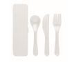Ensemble de couverts réutilisables en boîte couleur blanc