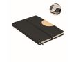 Cahier à couverture rigide avec support couleur noir