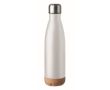 Bouteille en inox avec base en liège couleur blanc