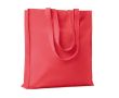 Sac coton personnalisable avec soufflet couleur rouge