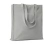 Sac coton personnalisable avec soufflet couleur gris